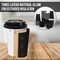 Coffee Cups with Lids, 100 Pack Disposable Coffee Cups Insulated Ripple Paper Cups for Water, Juice, Espresso (Black 16 oz)